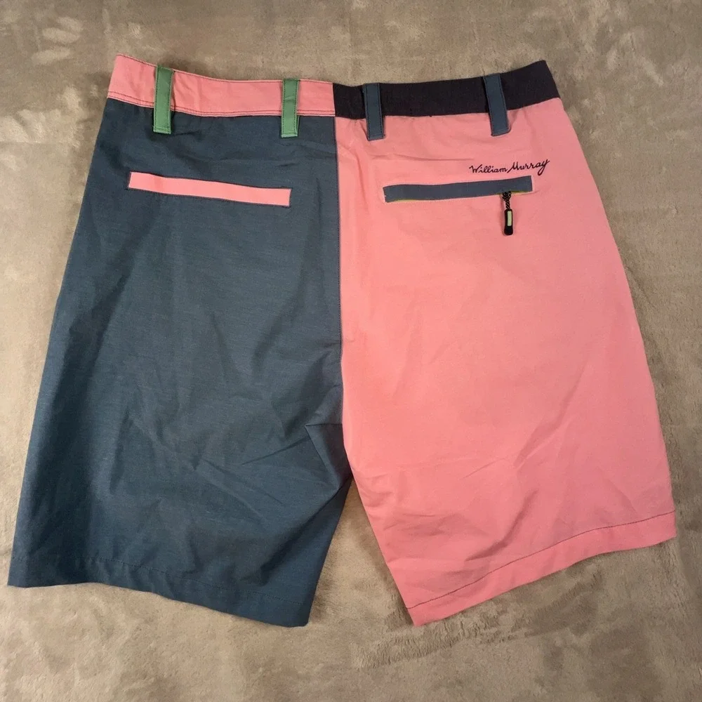 William Murray Shorts Men 32 Adult Blue Green Swimwear Color Block Golf‎ Golfer